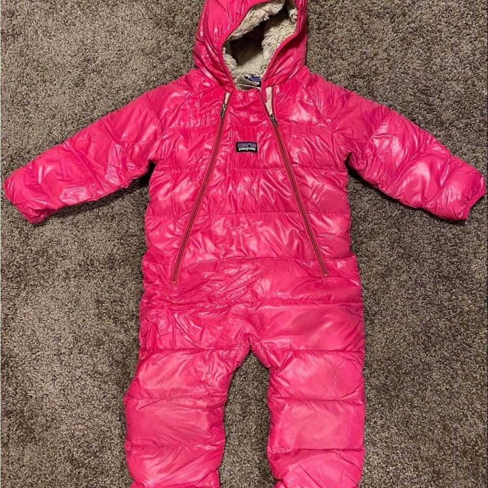 Patagonia hi-loft down bunting size:12 months (fits up to 2.5 yrs old)